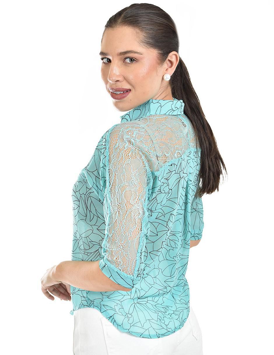 Blusa manga al codo para mujer 3