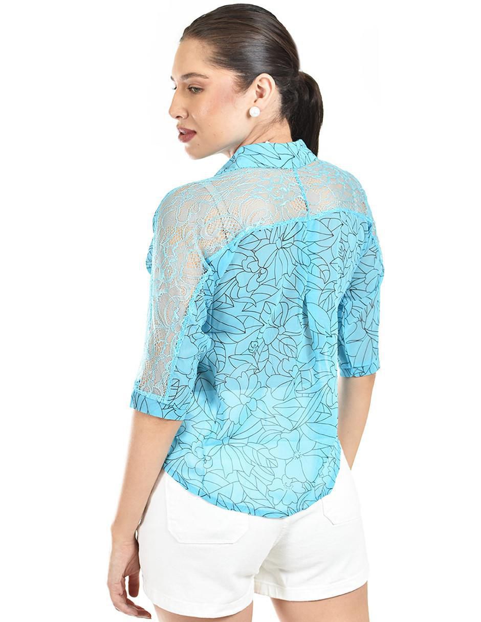 Blusa manga al codo para mujer 3