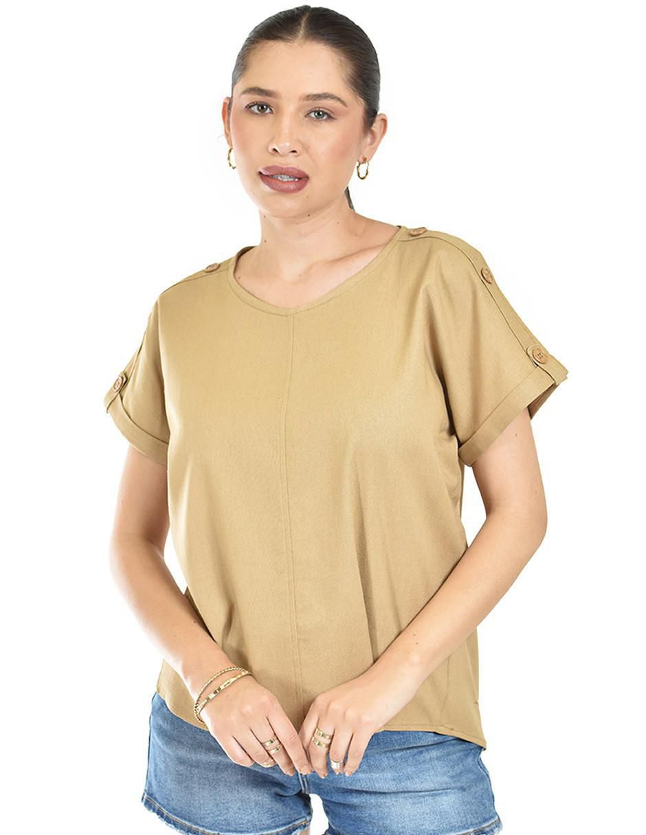 Blusa manga corta para mujer