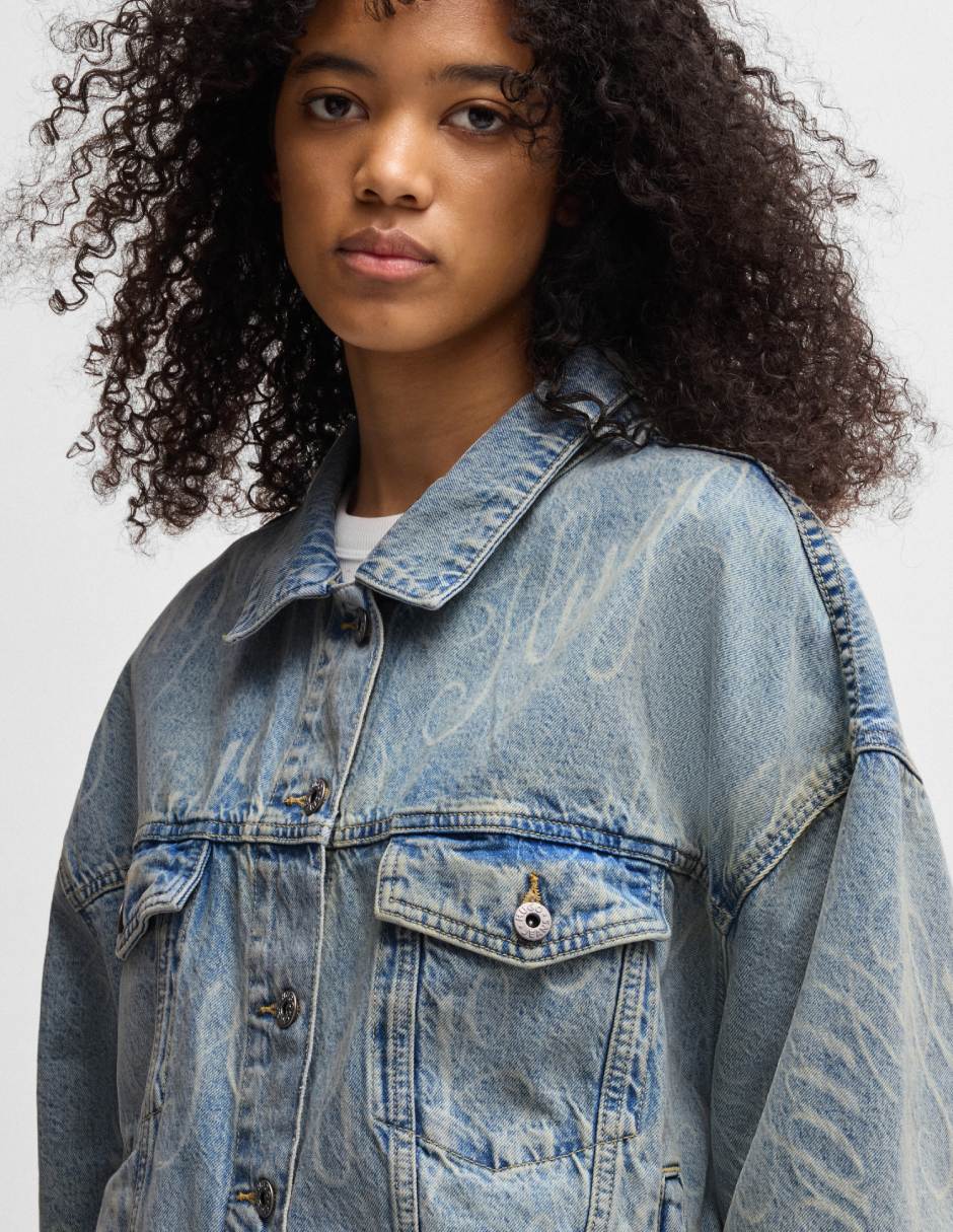 Chamarra denim de mezclilla para mujer 3