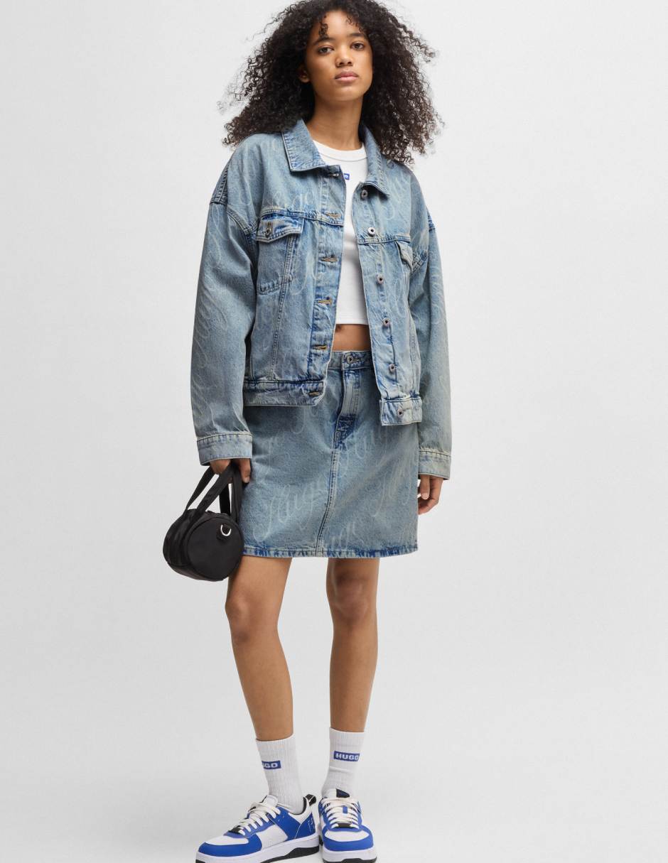 Chamarra denim de mezclilla para mujer 4