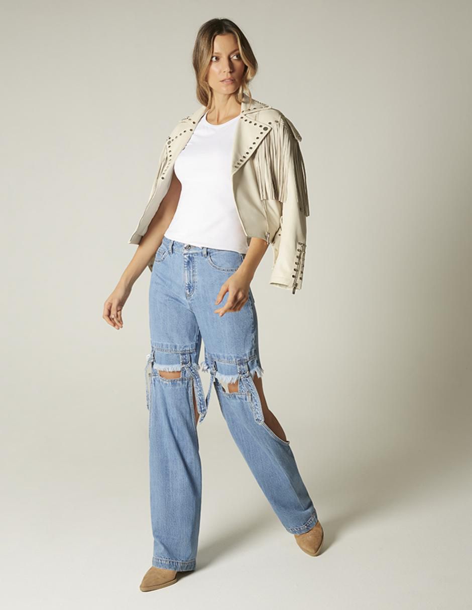 Jeans straight para mujer 4