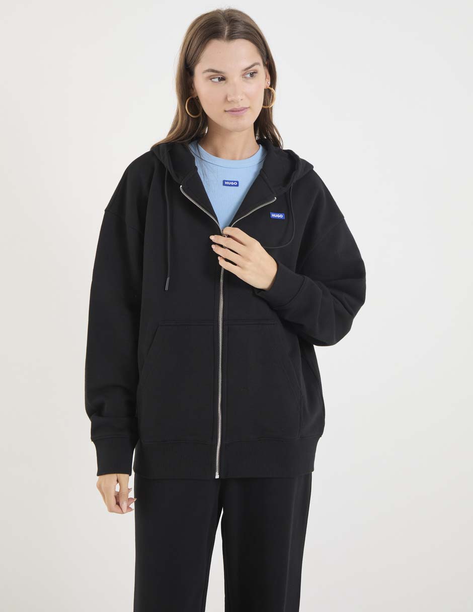 Sudadera con capucha y bolsa para mujer