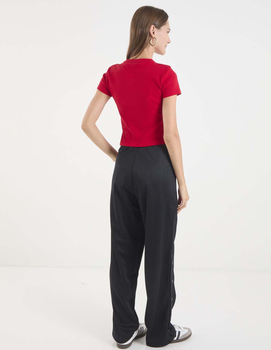 Pants straight con elástico para mujer 2