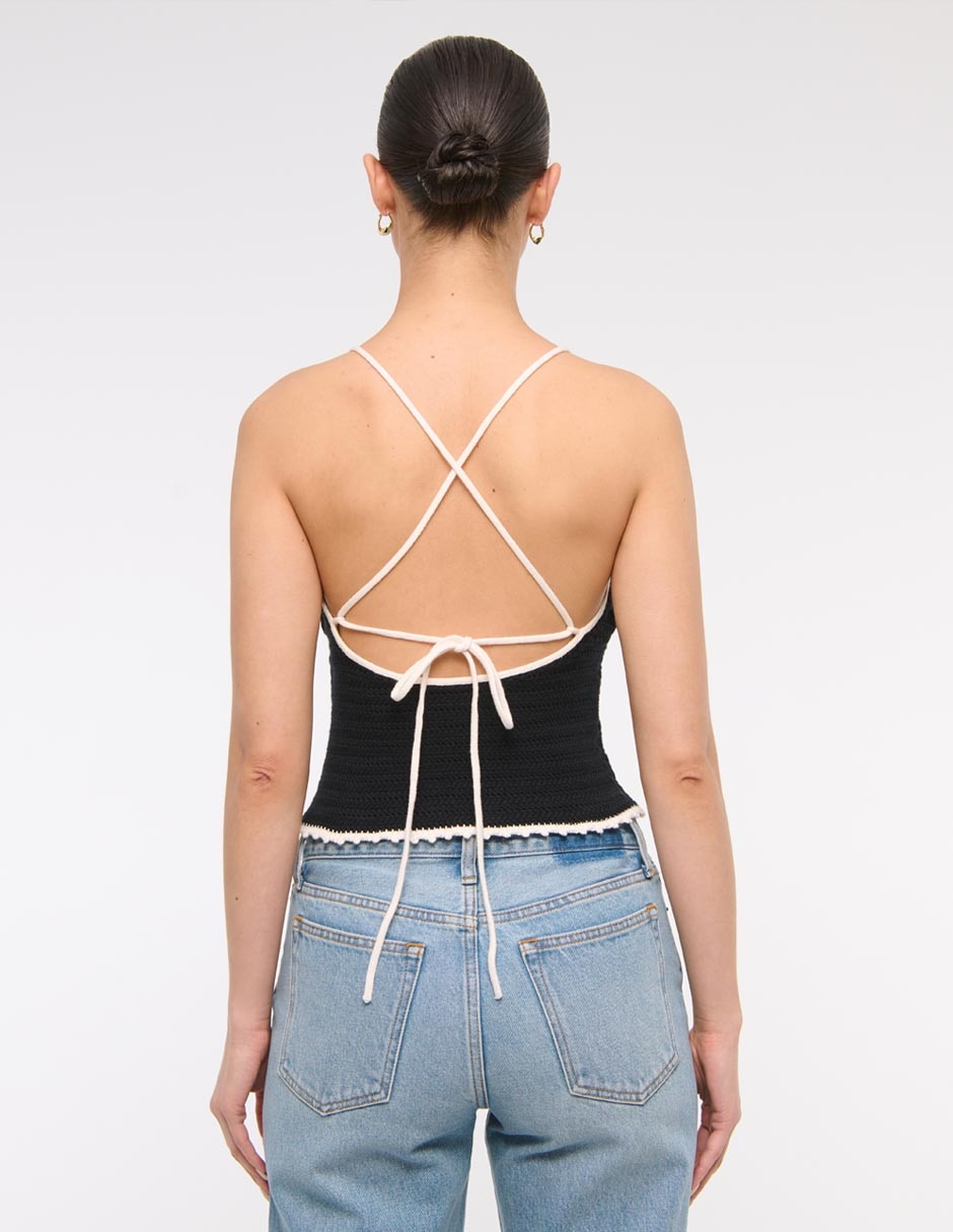 TOP ABERCROMBIE & FITCH KI15, G, NEGRO