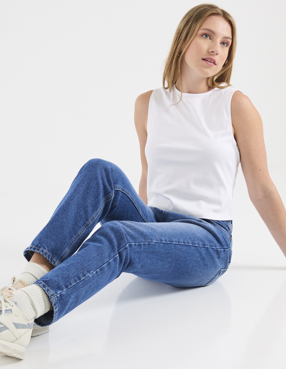 Jeans straight para mujer 5