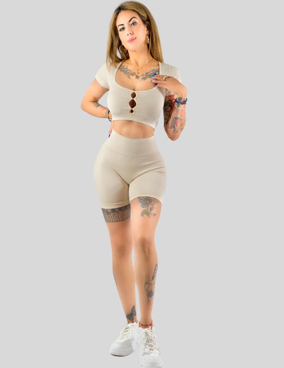 Conjunto casual malabis women malabis set "de" poliéster "para" mujer 2 piezas