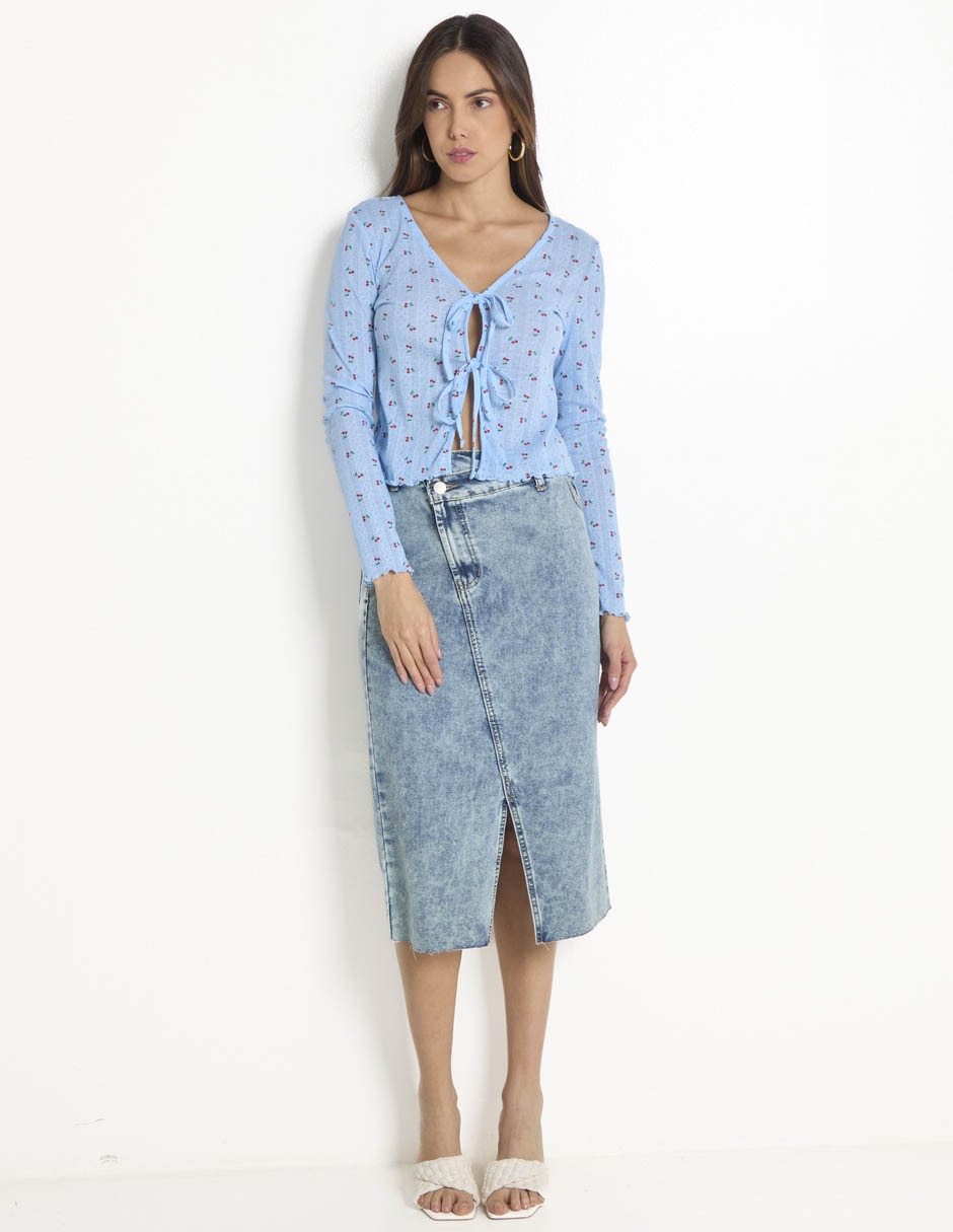 Blusa manga larga para mujer 3
