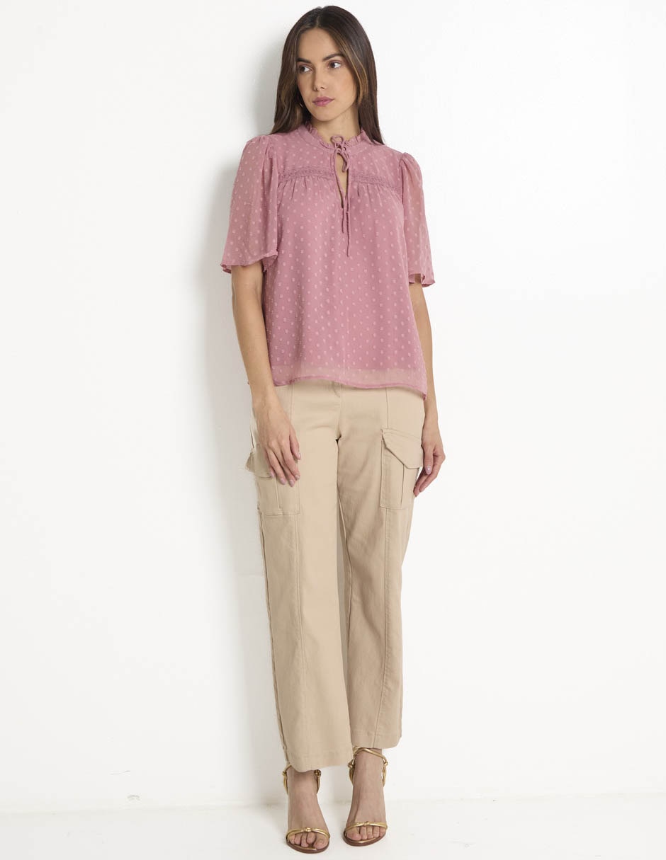 Blusa manga corta para mujer 3