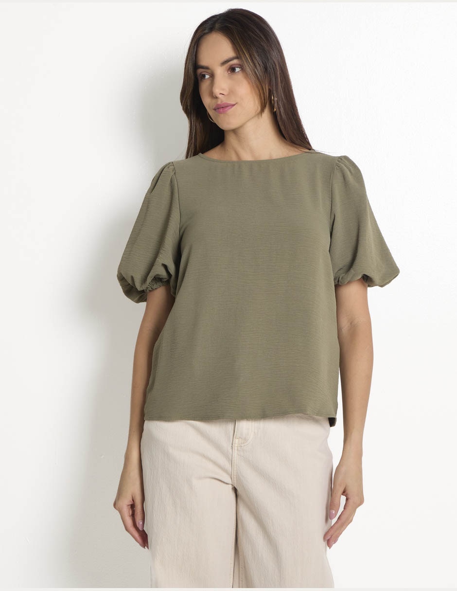 Blusa manga corta para mujer