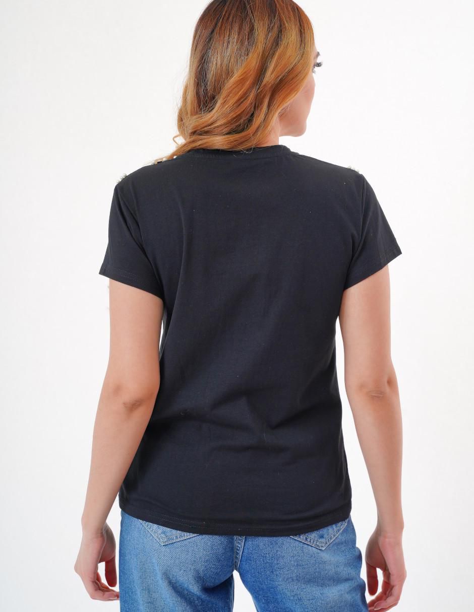 "playera" "manga" corta look at me sin familia "cuello" redondo "para mujer"