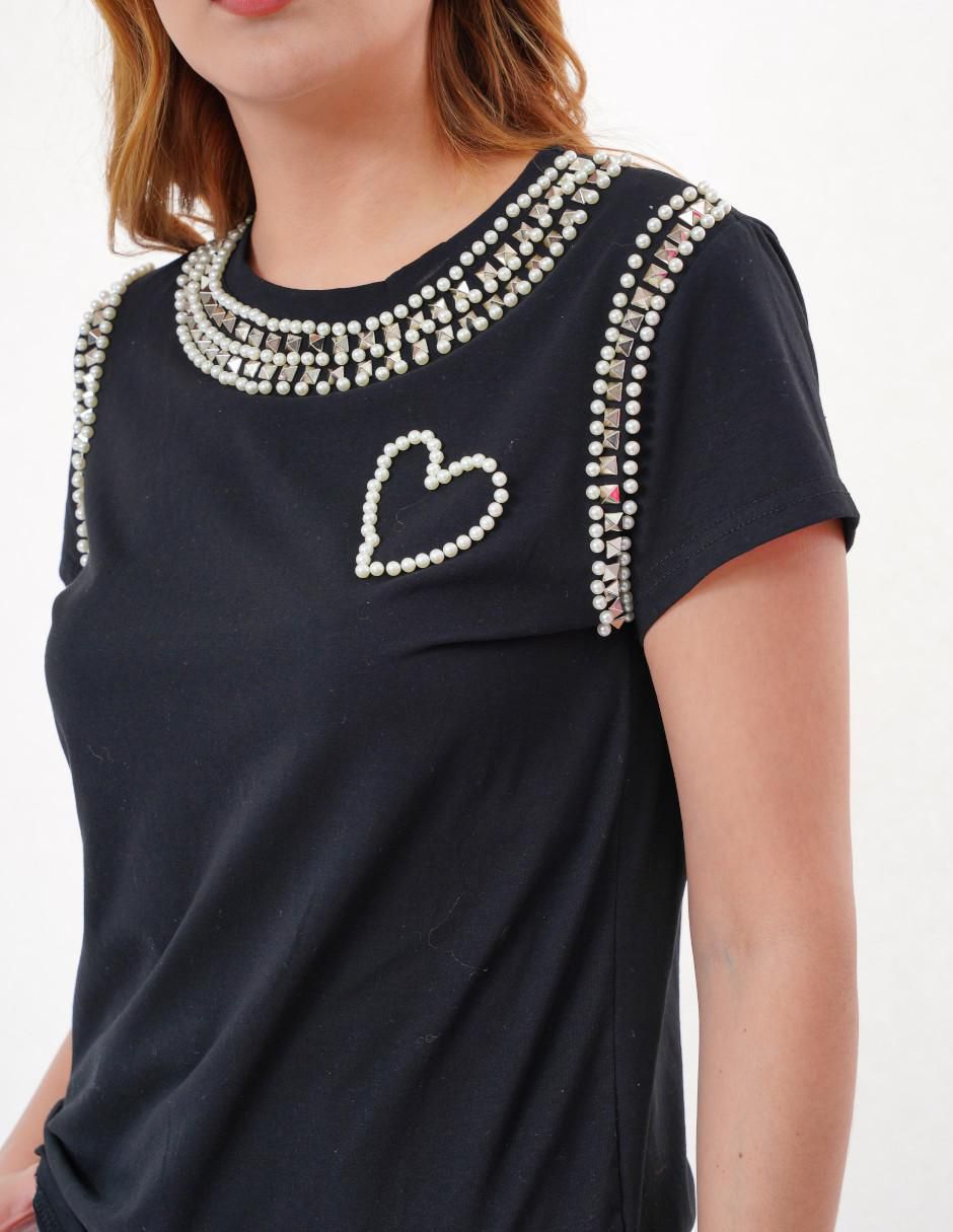 "playera" "manga" corta look at me sin familia "cuello" redondo "para mujer"