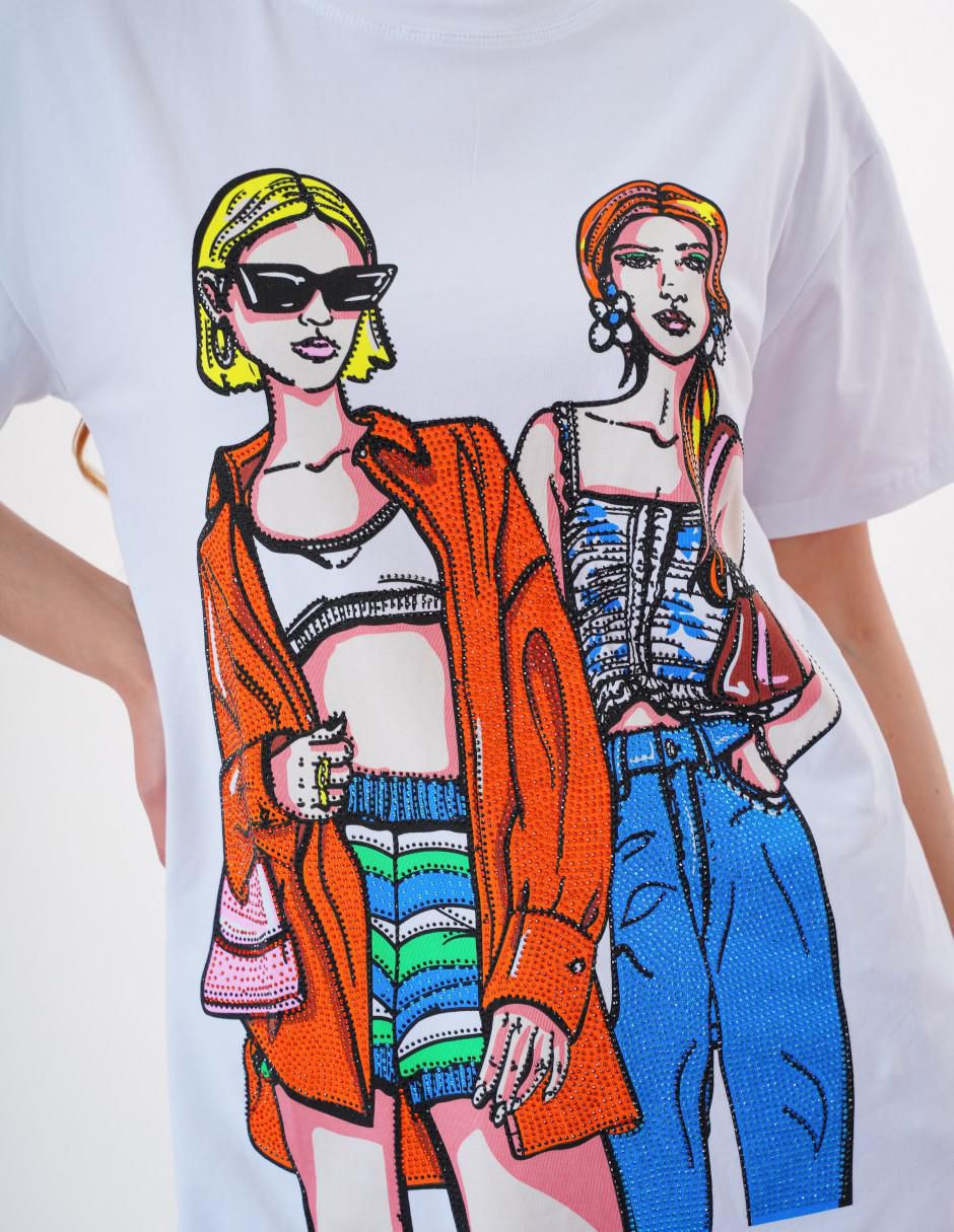 Playera manga corta cuello redondo para mujer 4