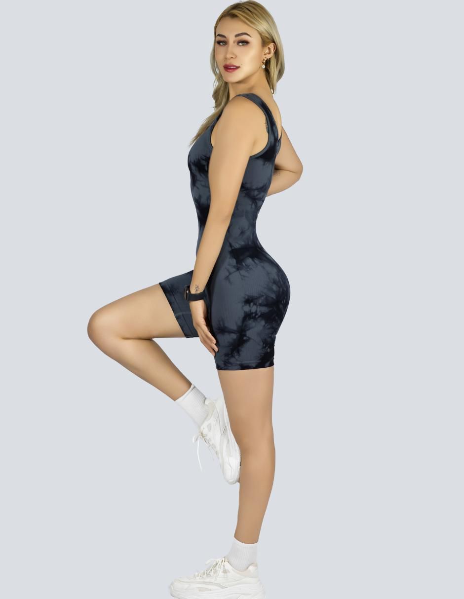 "jumpsuit" malabis "de" poliéster athleisure "estampado" tie dye "para mujer"