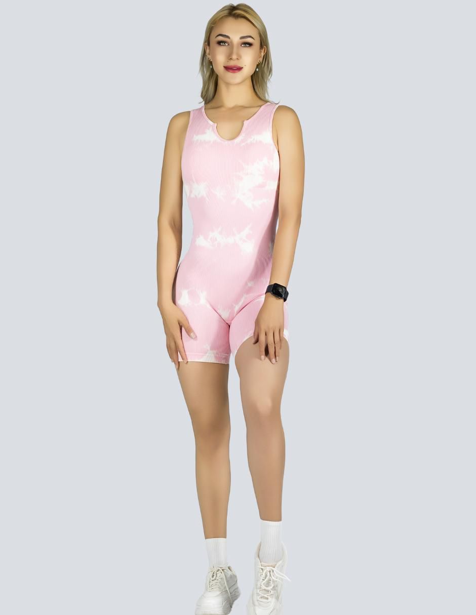 "jumpsuit" malabis "de" poliéster athleisure "estampado" tie dye "para mujer"