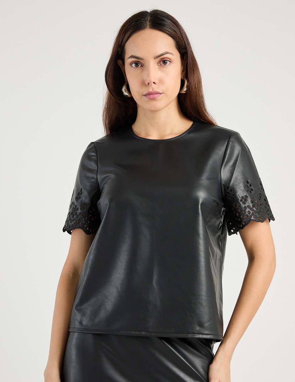 Blusa manga corta para mujer