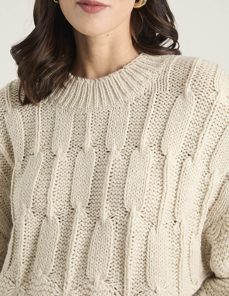 Suéter cuello redondo para mujer 4