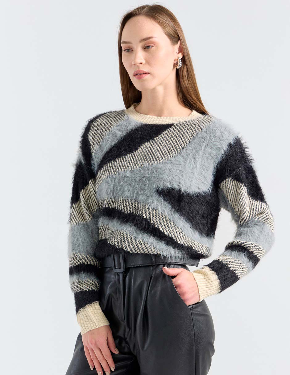 Suéter cuello redondo para mujer Suéter cuello redondo para mujer