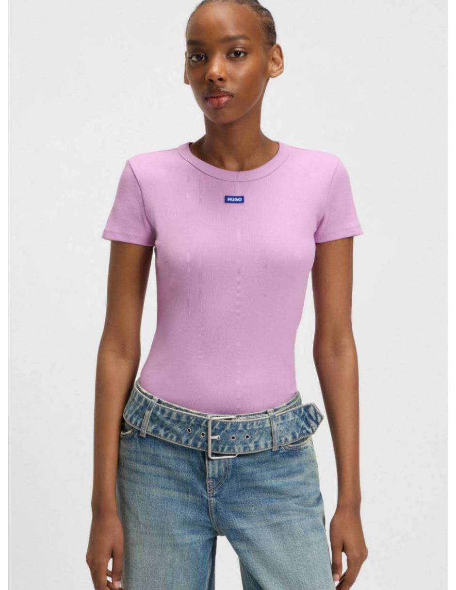 Playera manga corta cuello redondo para mujer 1