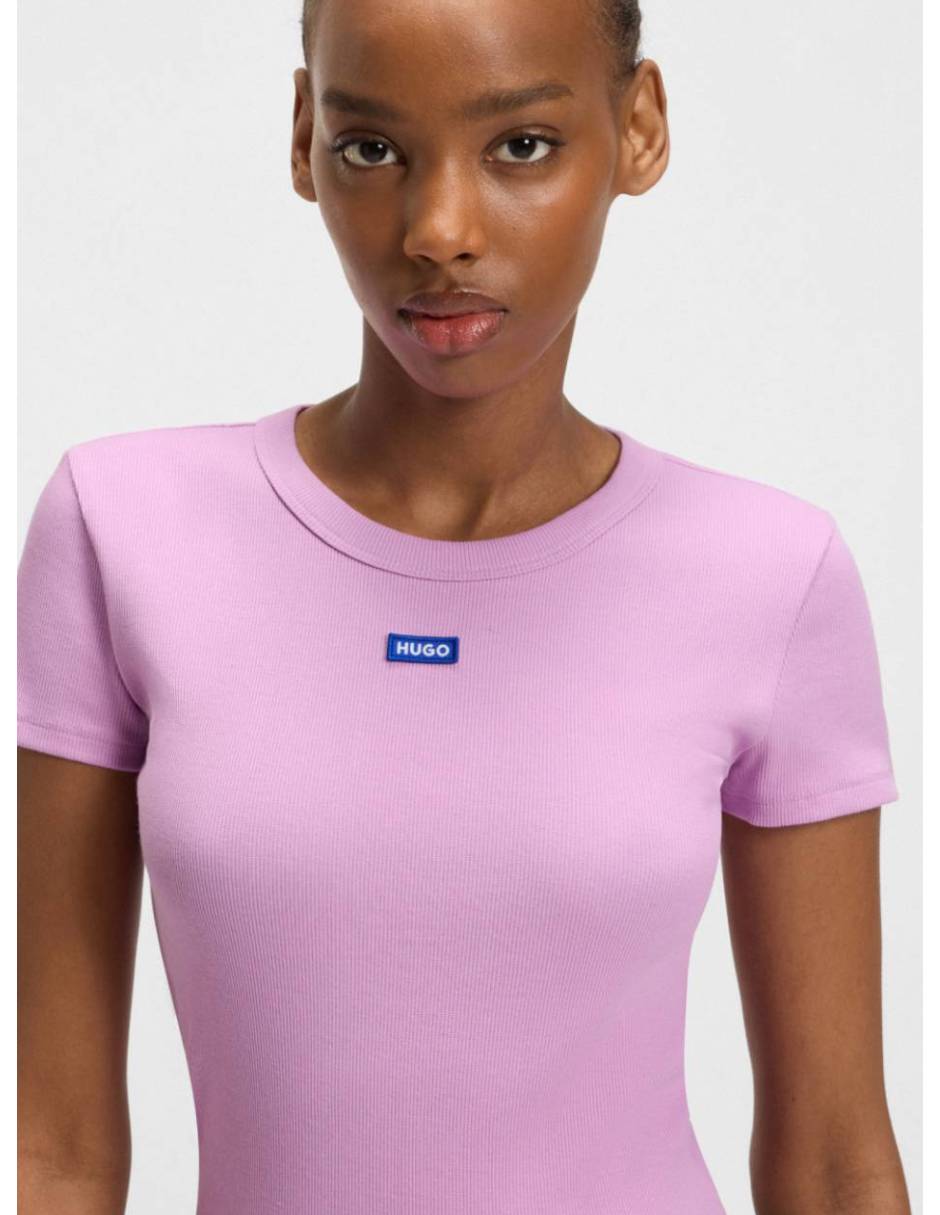 Playera manga corta cuello redondo para mujer 4