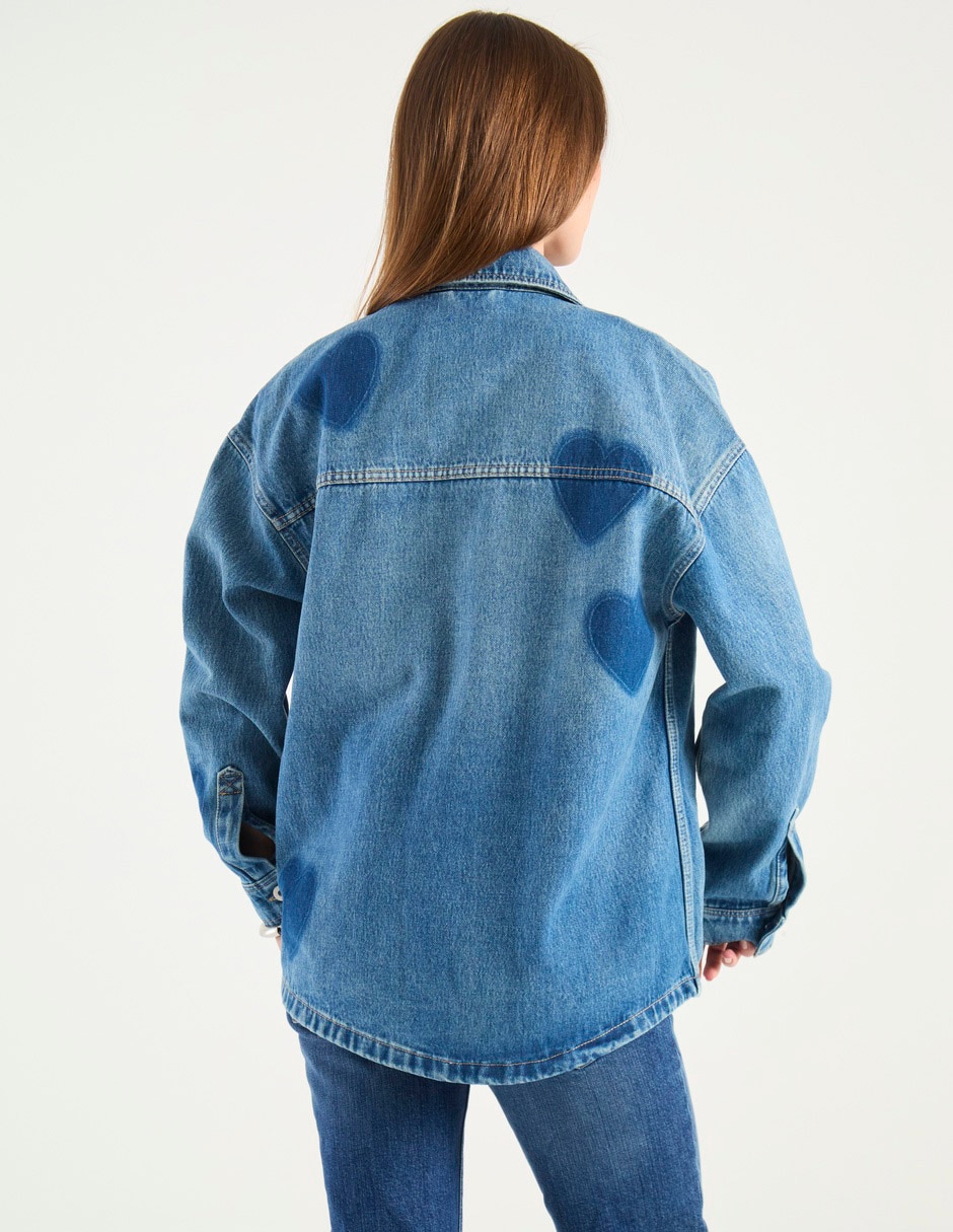 Sobrecamisa de algodón manga larga para mujer 2