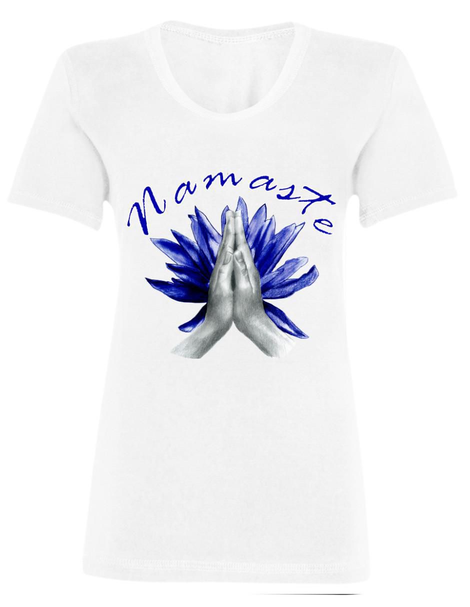 Playera mamga corta Namasté Espiritual Budismo cuello redondo para mujer 4
