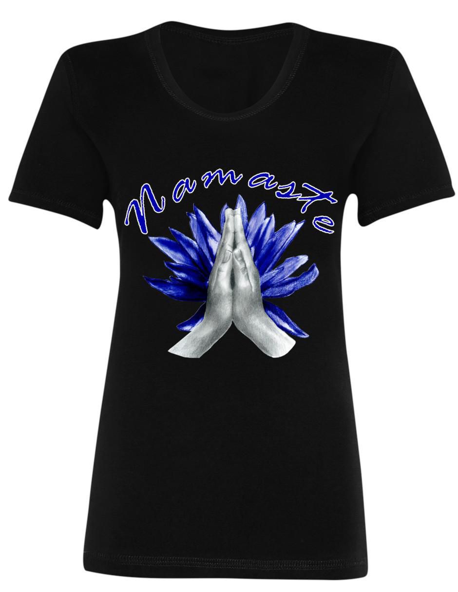 "playera" "manga" corta marëvnyk namasté espiritual budismo "cuello" redondo "para mujer"