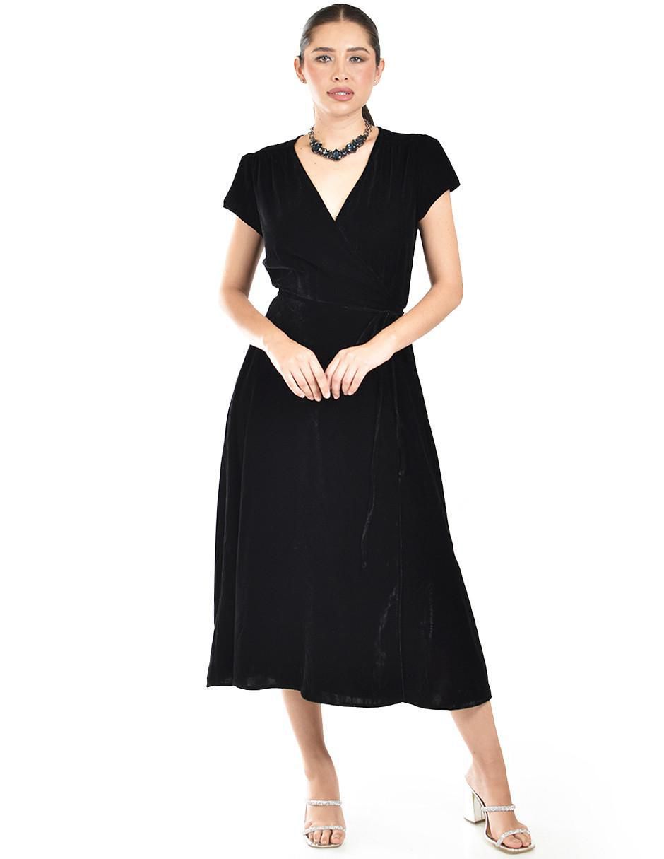 Vestido midi de fiesta escote V Vestido midi de fiesta escote V