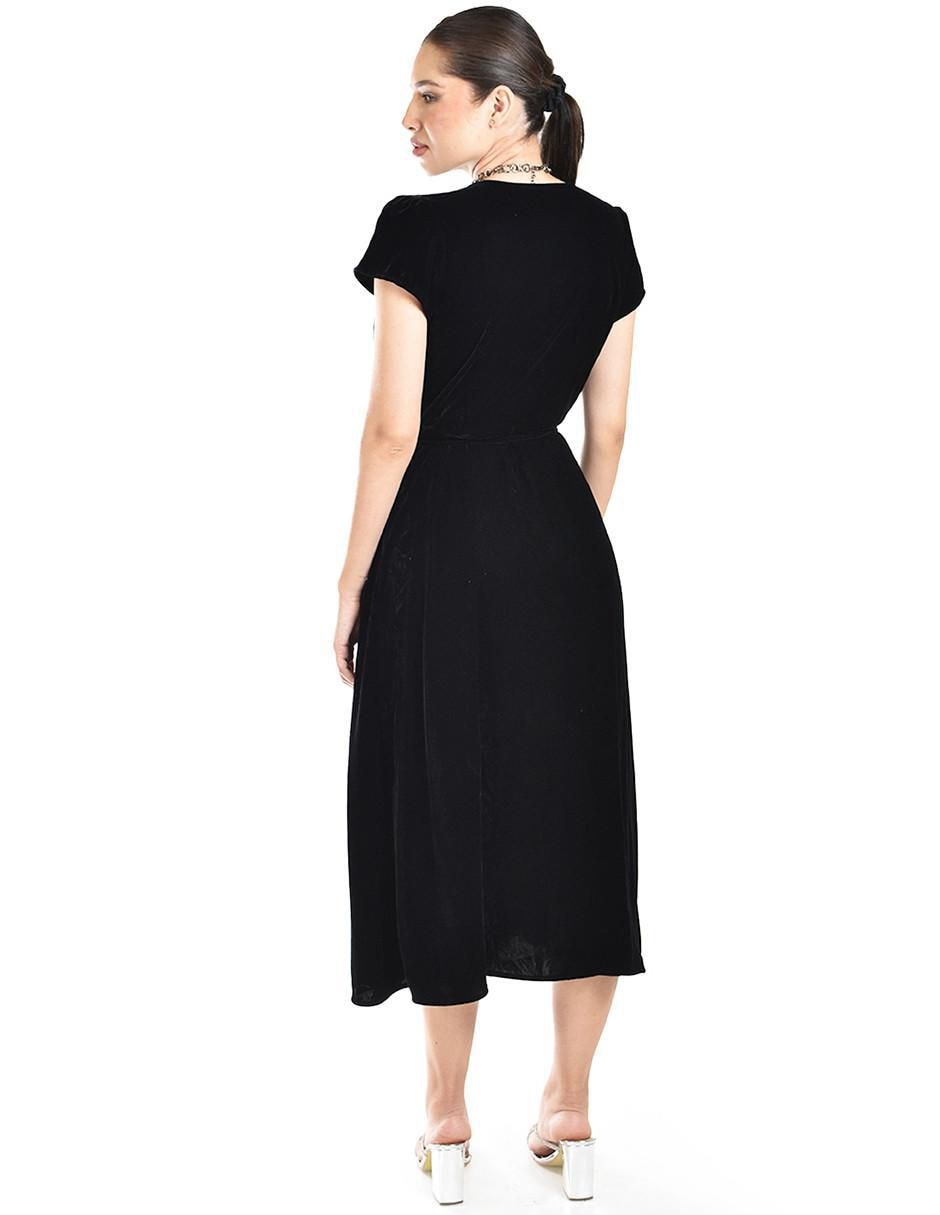 Vestido midi de fiesta escote V 3