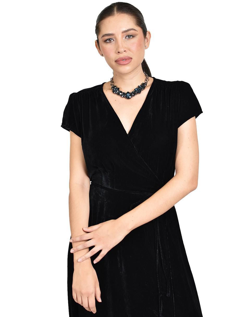 Vestido midi de fiesta escote V 4
