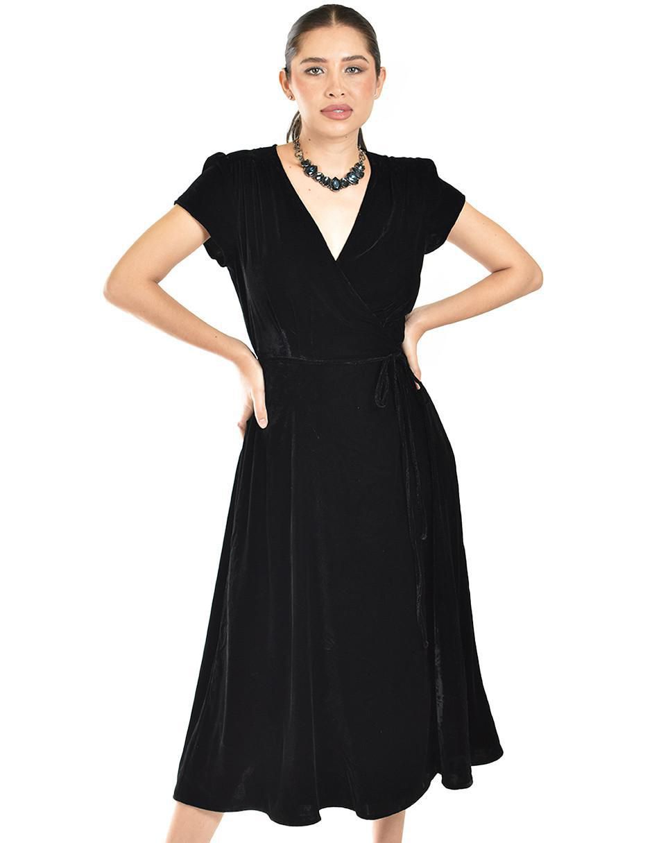Vestido midi de fiesta escote V 5