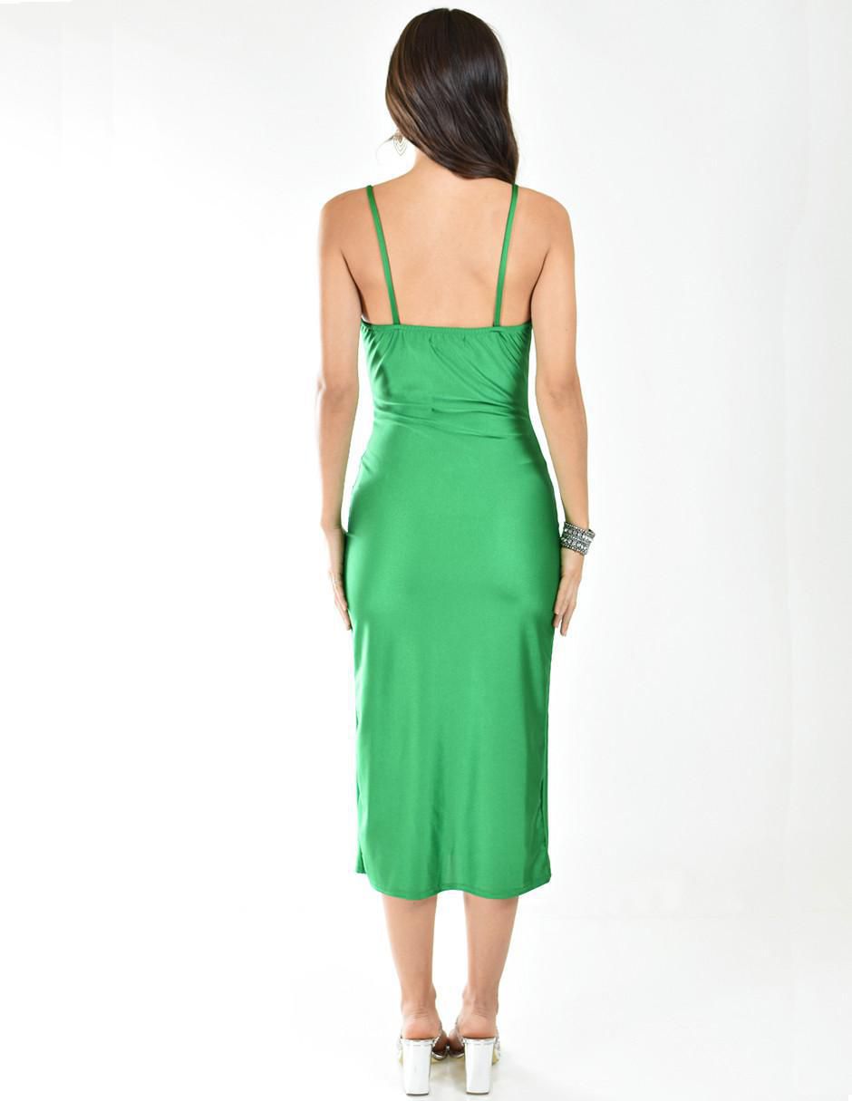 Vestido midi de fiesta escote regular 3