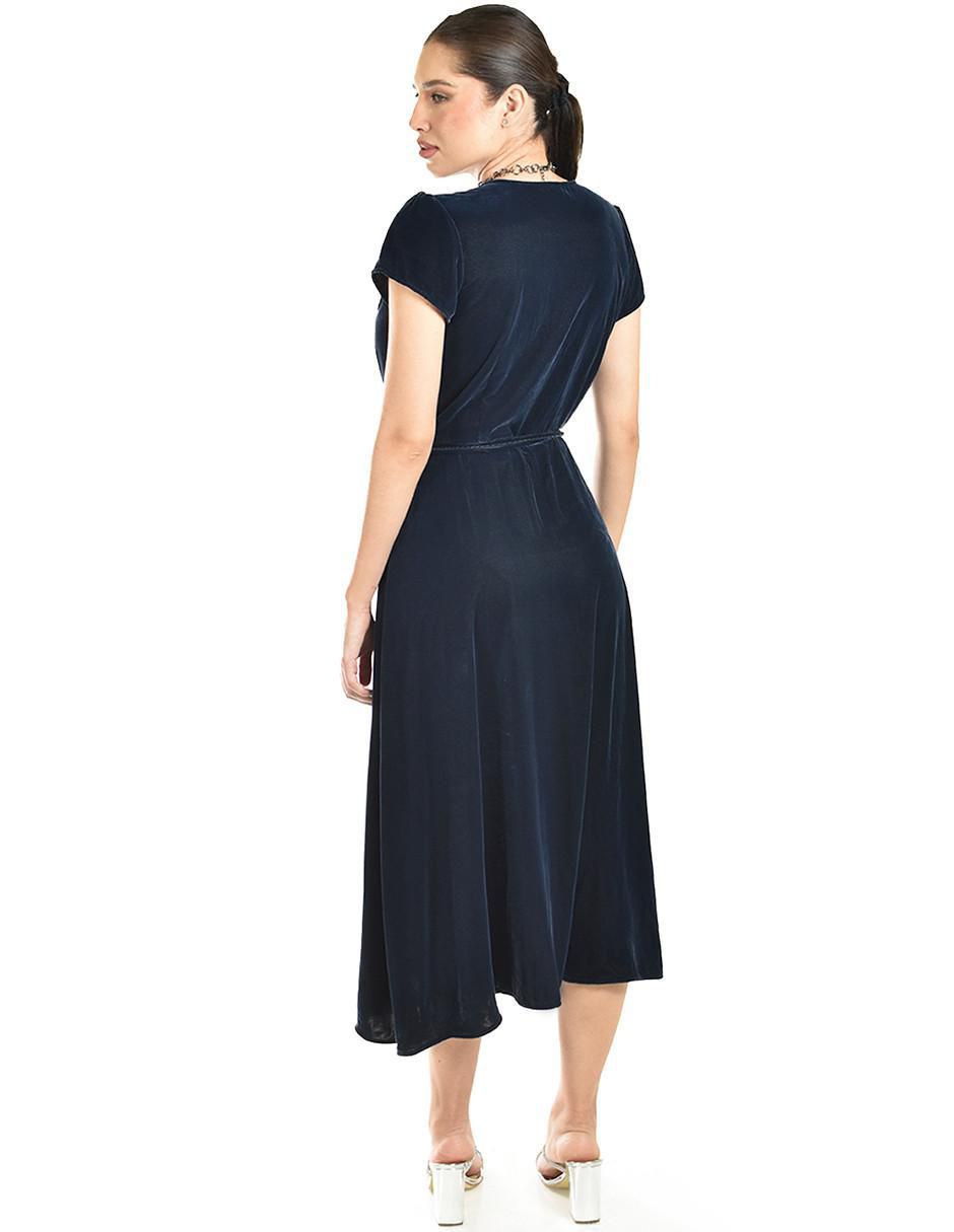 Vestido midi de fiesta escote V 3
