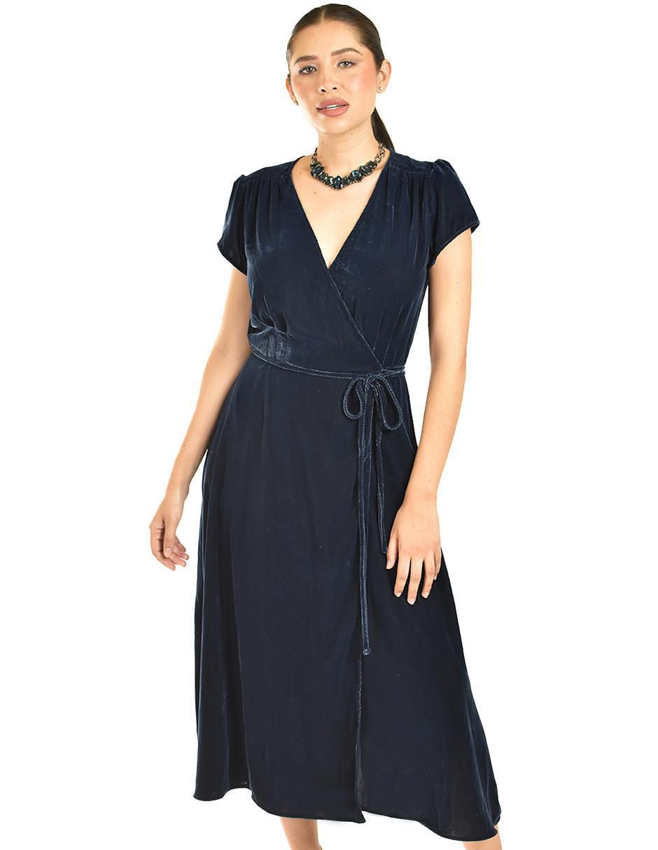 Vestido midi de fiesta escote V 4
