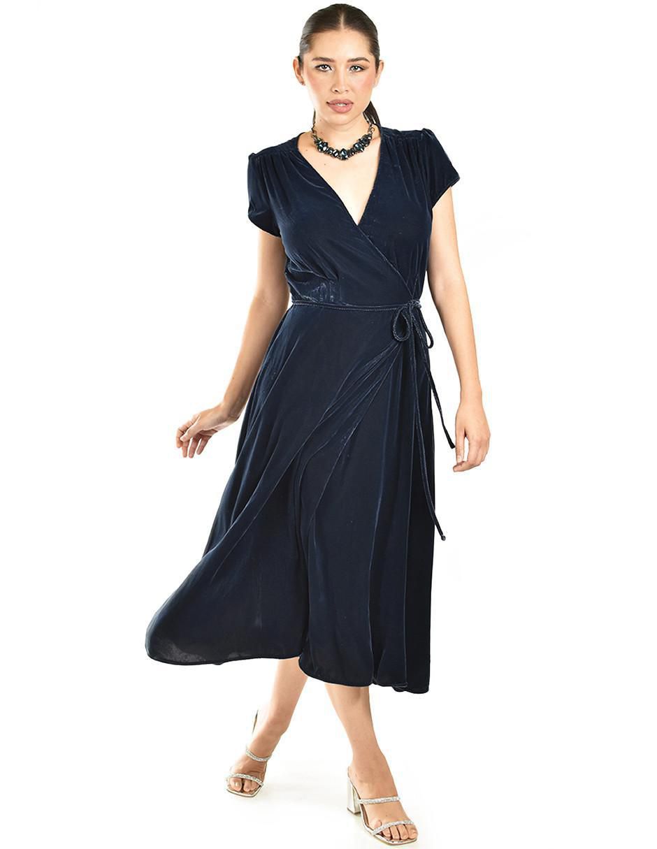 Vestido midi de fiesta escote V 5