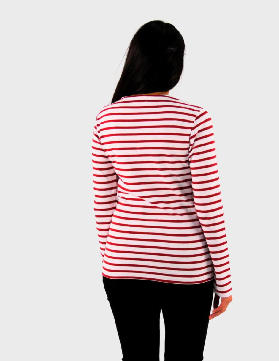 Playera manga larga cuello redondo para mujer 3