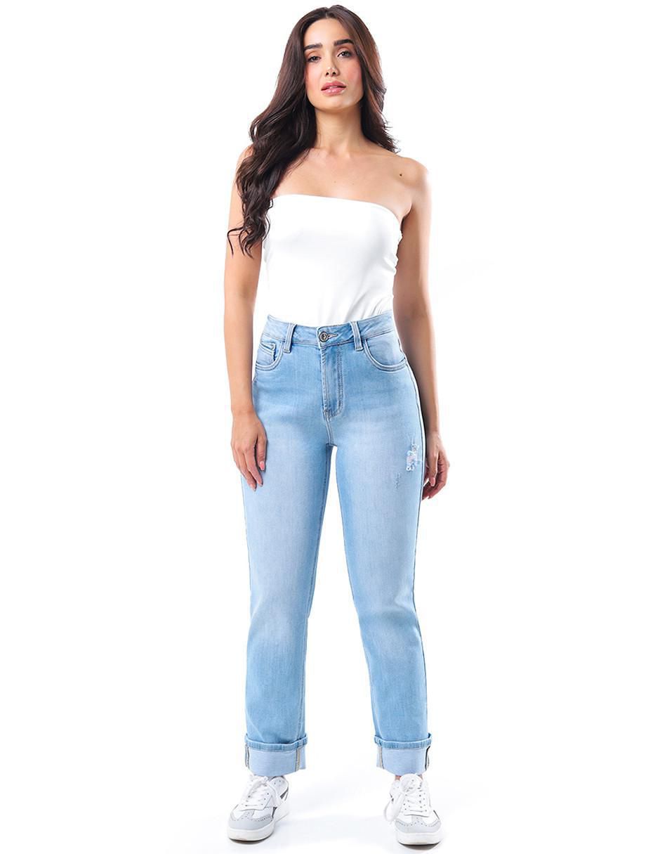 Jeans straight para mujer 4