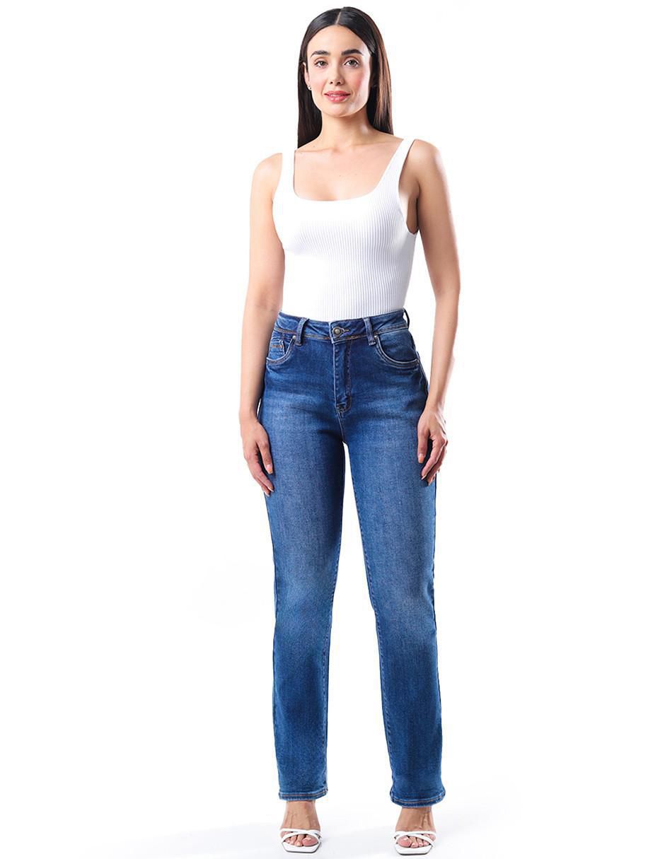 Jeans straight para mujer 4