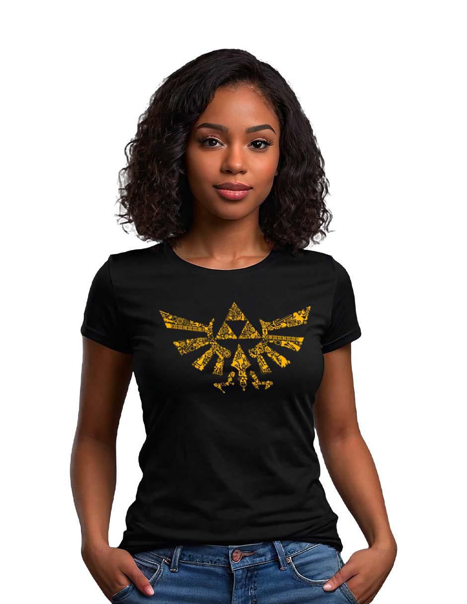 Playera manga corta Zelda cuello redondo para mujer