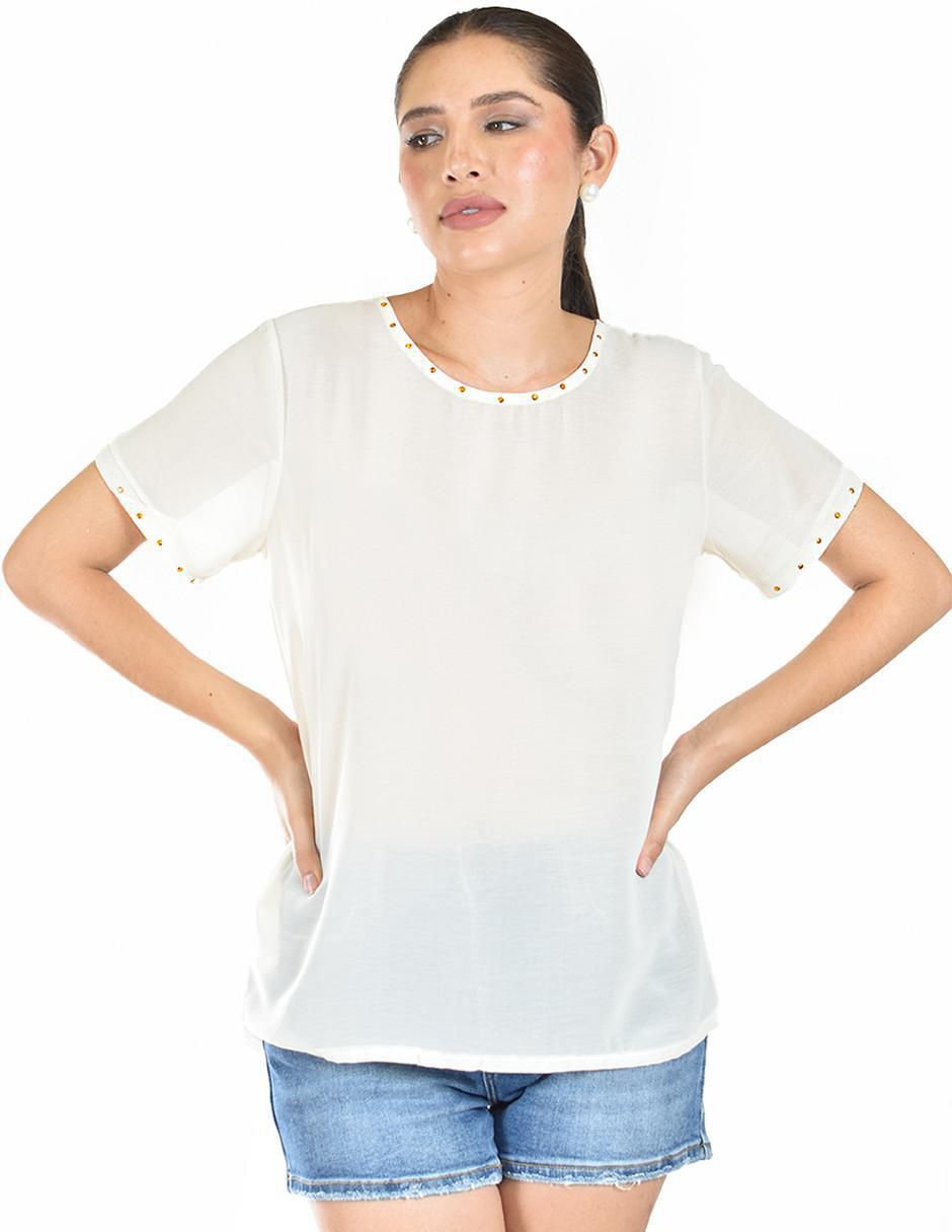Blusa manga corta para mujer