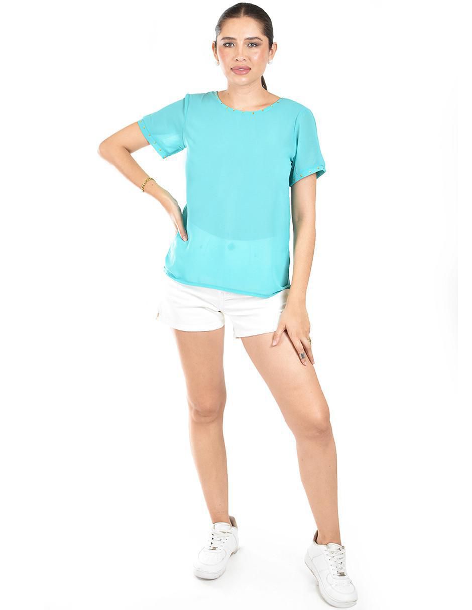 Blusa manga corta para mujer 5