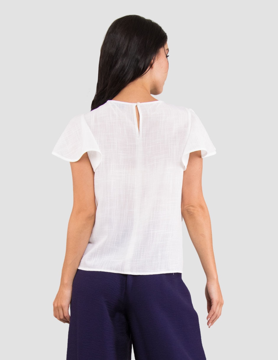 Blusa manga corta para mujer 4