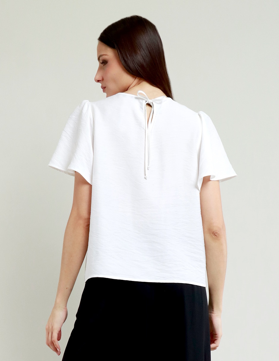 Blusa manga corta para mujer 4