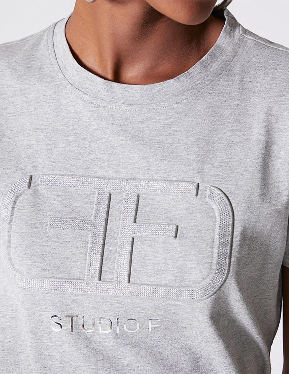 Playera manga corta cuello redondo para mujer 2