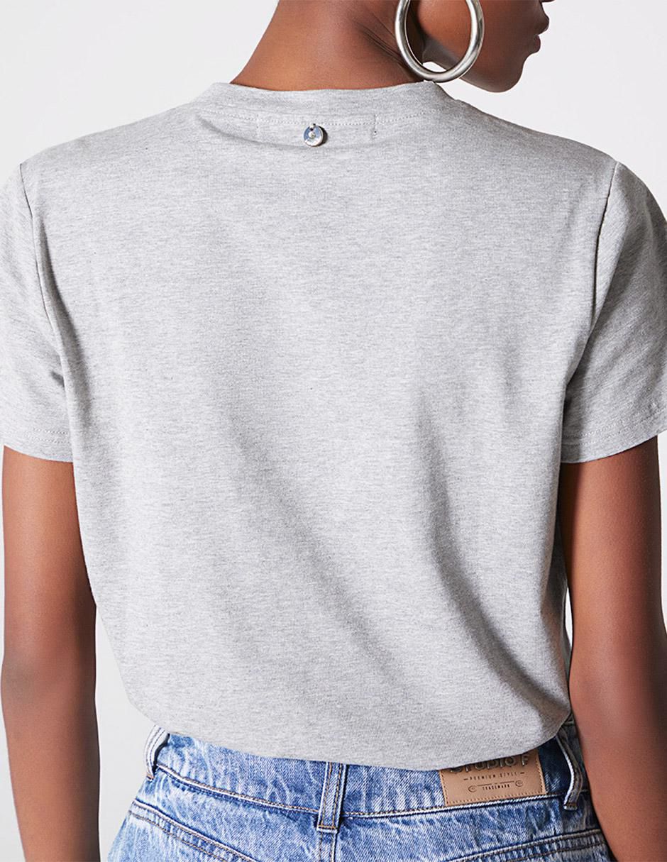 Playera manga corta cuello redondo para mujer 4