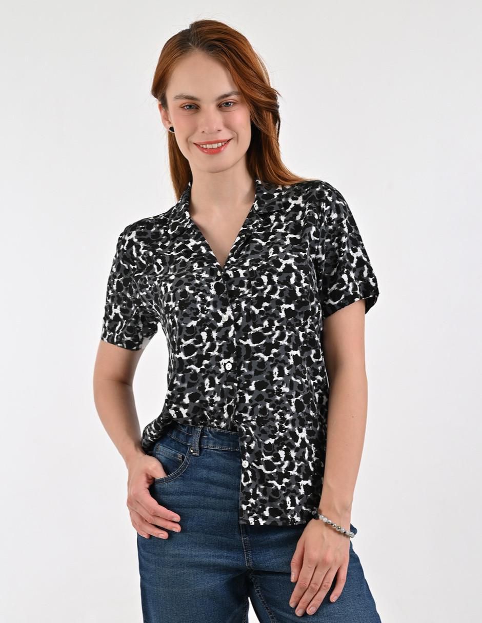 Blusa manga corta para mujer