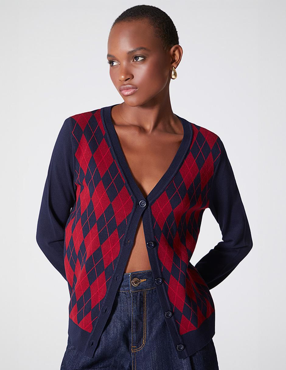 Suéter cuello V para mujer 1