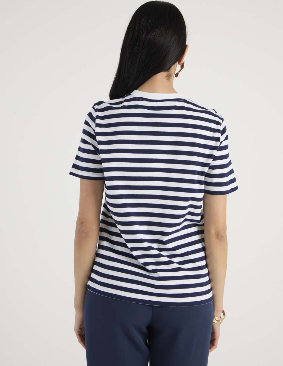 Playera manga corta cuello redondo para mujer 2