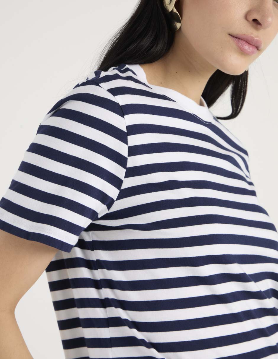 Playera manga corta cuello redondo para mujer 4
