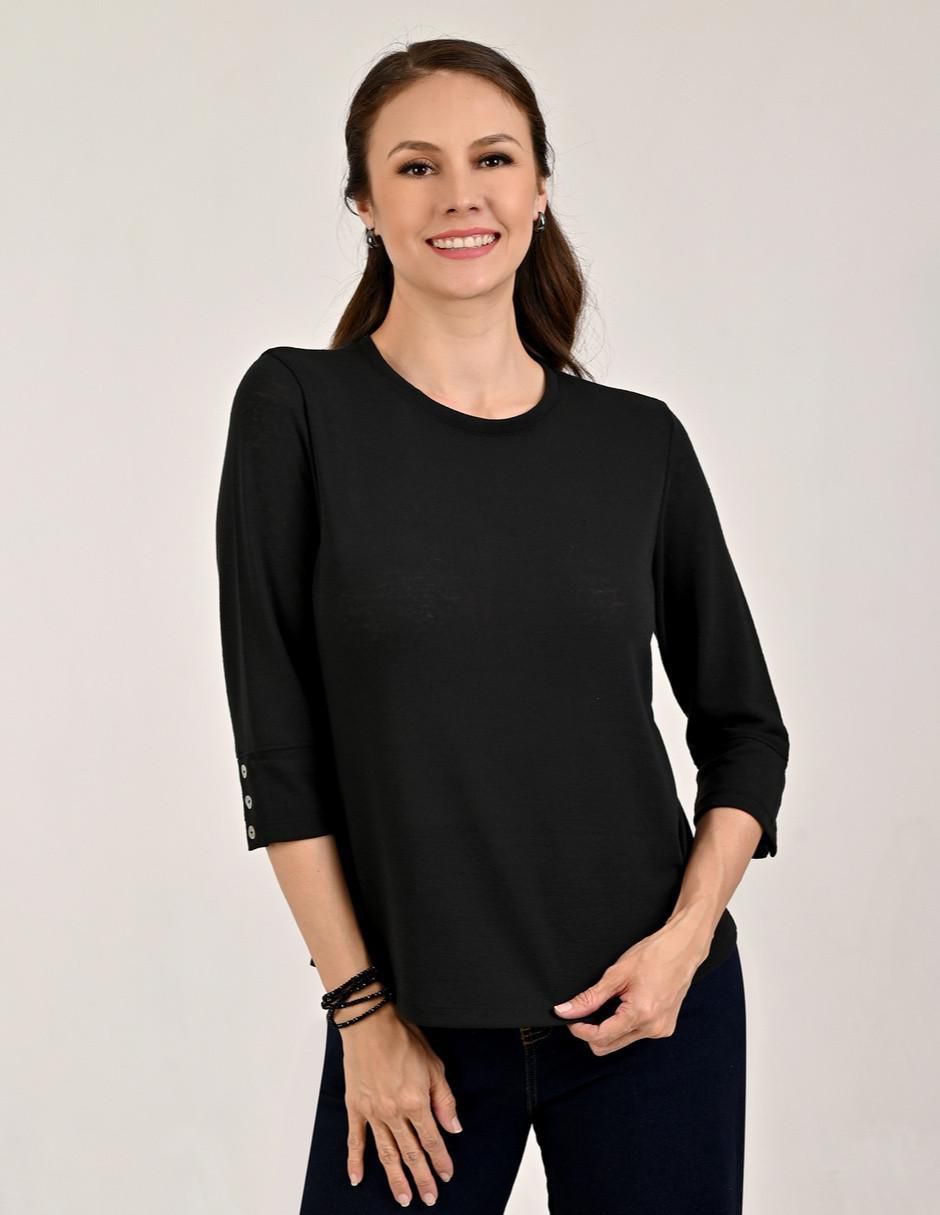 Blusa Liquid Blue manga 3/4 para mujer